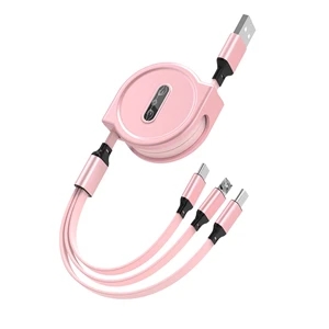 3-In-1 Retractable Multi-Head Charging Cable