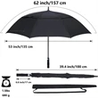 Automatic Open Double Canopy Umbrellas | https://www.bestnamebadges.com