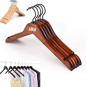 Solid Wood Shirt Dress Hangers | https://www.bestnamebadges.com