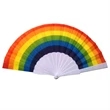 Polyester Folding Rainbow Hand Fan | https://www.bestnamebadges.com