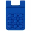 Popper Stress Reliever Silicone Phone Wallet | https://www.bestnamebadges.com