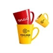 11 Oz Solid Color V-shaped Office Coffee Mug Cup | https://www.bestnamebadges.com