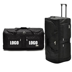 32-40 Inch Large Capacity Travel Rolling Duffel Bag | https://www.bestnamebadges.com