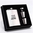 8Oz Stainless Steel Wine Flask | https://www.bestnamebadges.com