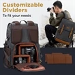 Canvas Camera Backpack 20L Vintage Style For Photographers | https://www.bestnamebadges.com