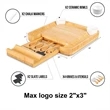 Bamboo Cheese Board and Knife Set | https://www.bestnamebadges.com