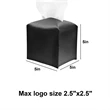 Leather Square Tissue Box Cover | https://www.bestnamebadges.com