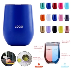 12oz stainless steel wine tumbler