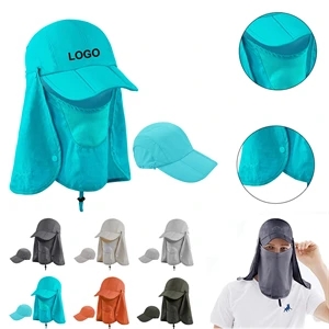 Outdoor Hiking Hat With Mesh Face Neck Flap Cover