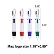Four-color Pen with Carabiner Clip | https://www.bestnamebadges.com