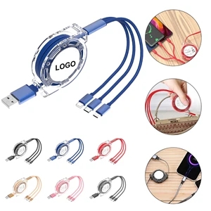 3-in-1 Retractable USB Charging Cable