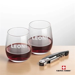 Swiss Force® Opener & Crestview Stemless Wine | https://www.bestnamebadges.com
