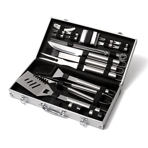 Bbq Stainless Steel Grilling 25 Pcs Set With Case