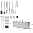 Bbq Stainless Steel Grilling 25 Pcs Set With Case | https://www.bestnamebadges.com