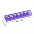 One Week 7-Day Multicolor Transparent  Square Pill Box Case | https://www.bestnamebadges.com