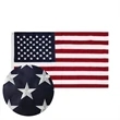 American Flag With Embroidered Stars | https://www.bestnamebadges.com