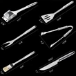 Bbq Stainless Steel Grilling 6 Pcs Set | https://www.bestnamebadges.com