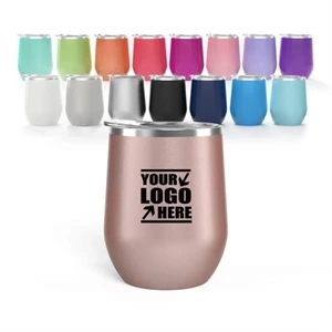 12 Oz. Stainless Steel Wine Tumbler