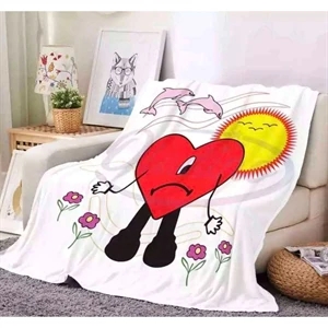 300 gsm Plush Flannel Sublimation Blanket, soft feel 25 x 50 | https://www.bestnamebadges.com