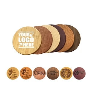 Custom Wooden Nickel | https://www.bestnamebadges.com