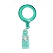 Transparent Round Badge Reel Holder w/ Match Color Strap | https://www.bestnamebadges.com