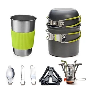 Camping Cookware Mess Kit With Mini Stove | https://www.bestnamebadges.com