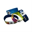 1" Sublimated Elastic Event Wristband w/ Customizable Woven | https://www.bestnamebadges.com