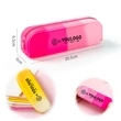 Colorful Gradient Silicone Pencil Pouch Case | https://www.bestnamebadges.com