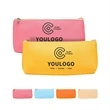 Solid Color PU Lattice Texture Stationery Bag Pencil Case | https://www.bestnamebadges.com