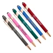 Color Chrome Retractable Ballpoint Pen with Screen Stylus | https://www.bestnamebadges.com