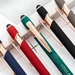 Color Chrome Retractable Ballpoint Pen with Screen Stylus | https://www.bestnamebadges.com