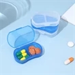 2 Grid Mini Transparent Plastic Pill Box Case | https://www.bestnamebadges.com