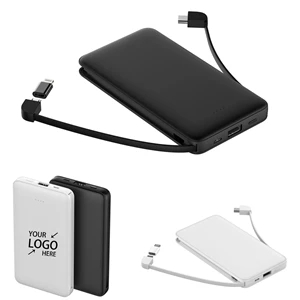 3 In1 10000Mah Power Bank Built In Cable