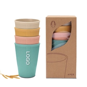 4Pcs Wheat Straw Cups