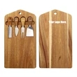 Cutting Board With Cheese Knife Set | https://www.bestnamebadges.com