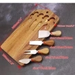 Cutting Board With Cheese Knife Set | https://www.bestnamebadges.com