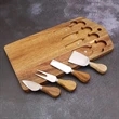 Cutting Board With Cheese Knife Set | https://www.bestnamebadges.com