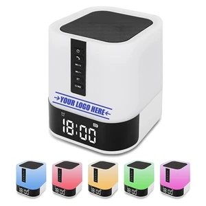 Bluetooth Portable Speakers Alarm Clock,Bedside Lamp | https://www.bestnamebadges.com