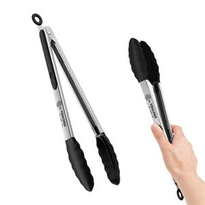 12 " Stainless Steel Silicone Heads Locking Food Clip