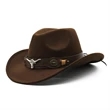 Custom Wool Cowboy Hat Jazz Sombrero | https://www.bestnamebadges.com