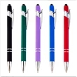 Rubberized Soft Touch Ballpoint Pen with Stylus Tip | https://www.bestnamebadges.com