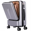 Business Travel Boarding Suitcase With Wheels Rolling | https://www.bestnamebadges.com