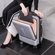 Business Travel Boarding Suitcase With Wheels Rolling | https://www.bestnamebadges.com