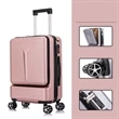 Business Travel Boarding Suitcase With Wheels Rolling | https://www.bestnamebadges.com