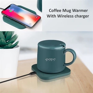 Coffee Mug Warmer With Wireless Charger For Desk