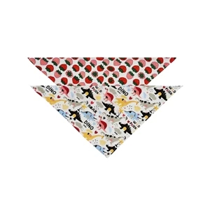 Custom Full Color Polyester Sublimation Small Pet Bandana | https://www.bestnamebadges.com