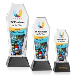 Romford VividPrint™ Award on Base - Black | https://www.bestnamebadges.com