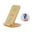 Bamboo Wireless Charging Stand | https://www.bestnamebadges.com