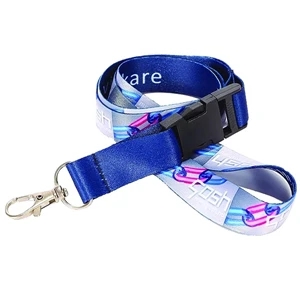 Detachable buckle release Lanyard sublimated badge holder | https://www.bestnamebadges.com