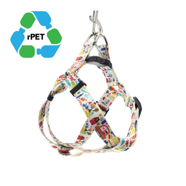 3/4"29" rPET Ecofriendly Sublimation Strong Pet Vest Harness